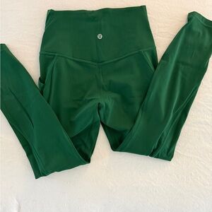 lululemon athletica Green Leggings with pockets